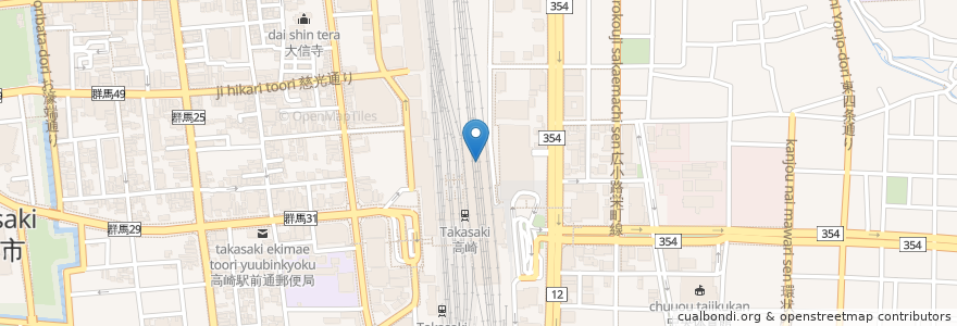 Mapa de ubicacion de Beck's Coffee Shop en Jepun, 群馬県, 高崎市.