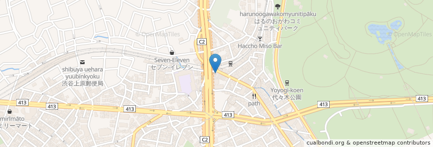Mapa de ubicacion de Switch Coffee Tokyo en 日本, 東京都, 渋谷区.