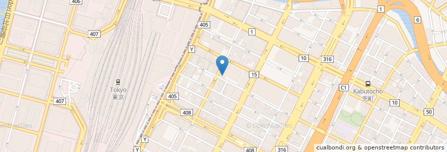 Mapa de ubicacion de ミライザカ八重洲店 en 日本, 东京都/東京都, 中央区.