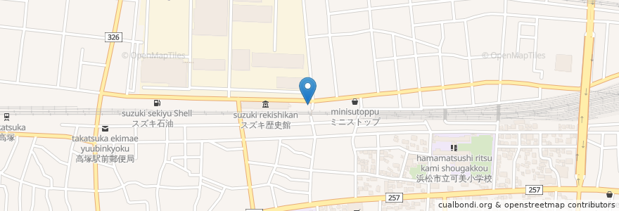 Mapa de ubicacion de そば食事処 かみや en Japonya, 静岡県, 浜松市, 南区.
