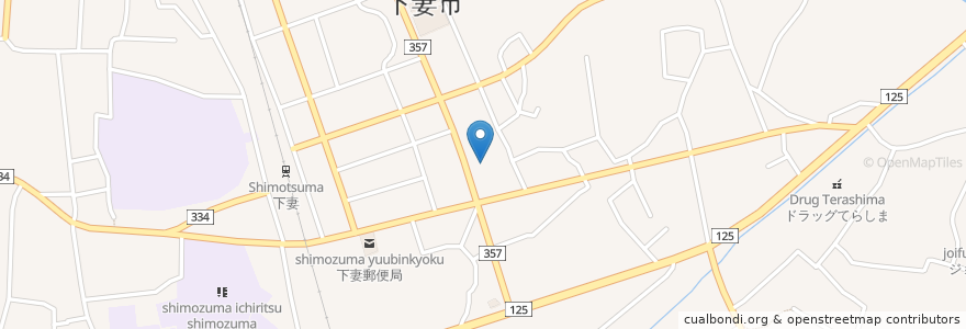 Mapa de ubicacion de 中央労働金庫 en 日本, 茨城県, 下妻市.