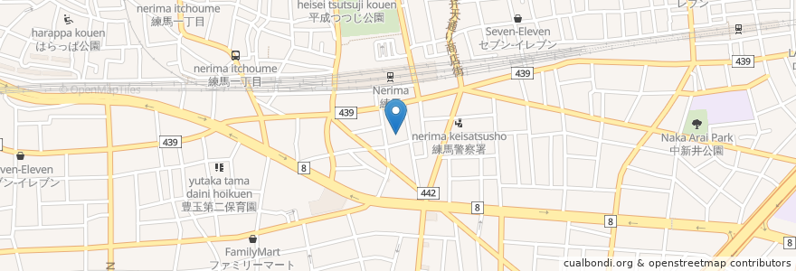 Mapa de ubicacion de 東神社 en Japão, Tóquio, 練馬区.