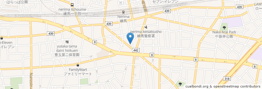 Mapa de ubicacion de 百楽門 en 日本, 東京都, 練馬区.