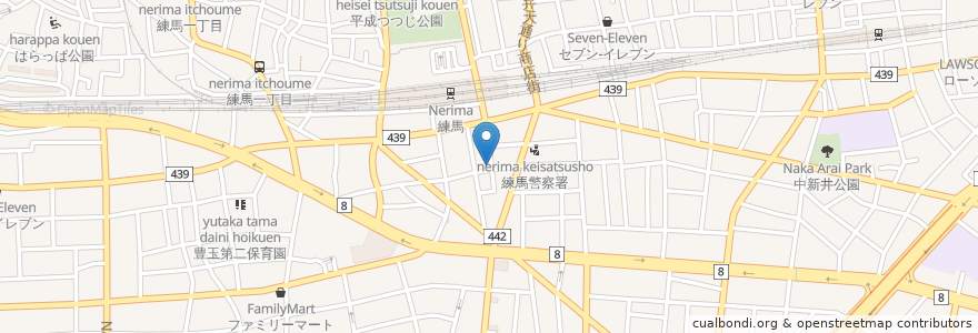 Mapa de ubicacion de 麺屋黒田 en Japón, Tokio, Nerima.