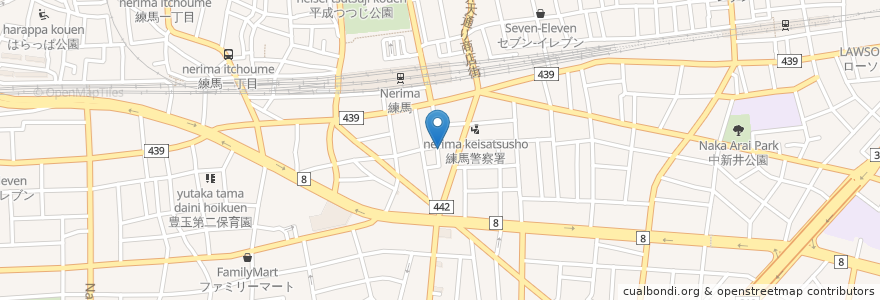 Mapa de ubicacion de 筑前屋 en Japão, Tóquio, 練馬区.