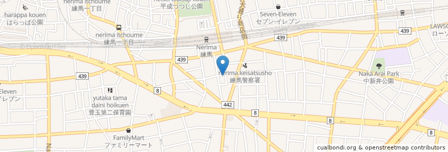 Mapa de ubicacion de カフェ,ド,フロール en 日本, 東京都, 練馬区.