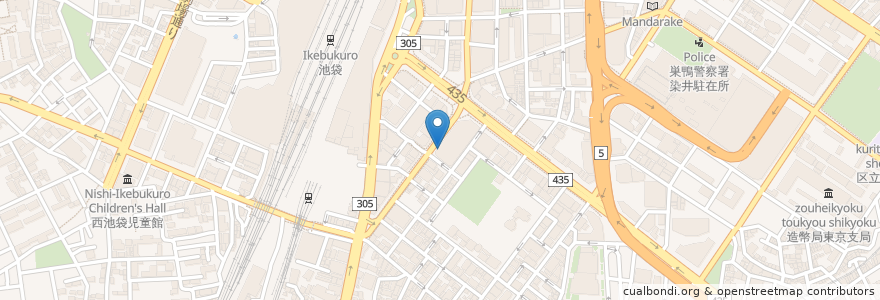 Mapa de ubicacion de 洋麺屋五右衛門 en Japonya, 東京都, 豊島区.