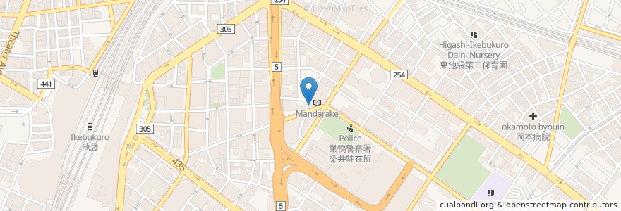 Mapa de ubicacion de Momonga en Japon, Tokyo, 豊島区.