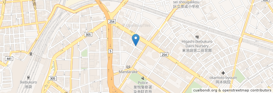 Mapa de ubicacion de 温州坊 en اليابان, 東京都, 豊島区.