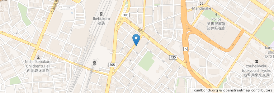 Mapa de ubicacion de 餃子の王将 en Japon, Tokyo, 豊島区.