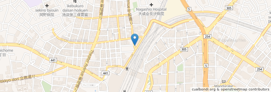 Mapa de ubicacion de 西京信用金庫 en Япония, Токио, Тосима.