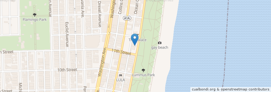 Mapa de ubicacion de Redhead Sandwich en Vereinigte Staaten Von Amerika, Florida, Miami-Dade County, Miami Beach.
