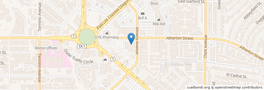 Mapa de ubicacion de Jimmy John's en Verenigde Staten, Californië, Los Angeles County, Long Beach.