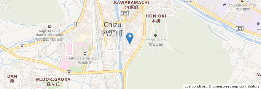 Mapa de ubicacion de 金光教 智頭教会 en Jepun, 鳥取県, 八頭郡, 智頭町.