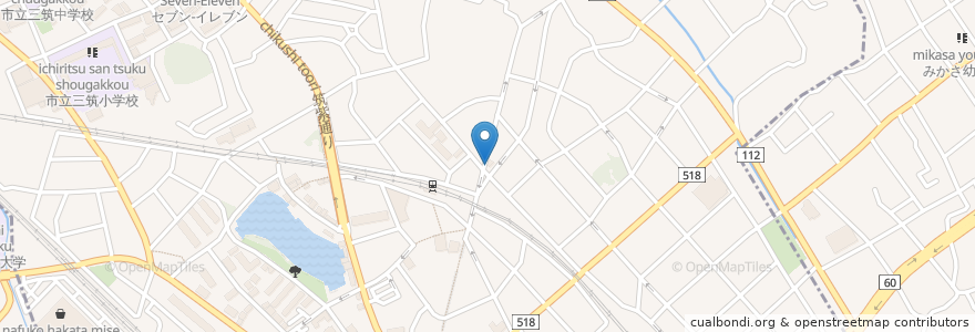 Mapa de ubicacion de 麦野交番 en اليابان, محافظة فوكوكا, فوكوكا.