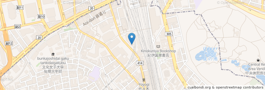 Mapa de ubicacion de シェイクシャック en اليابان, 東京都, 新宿区.