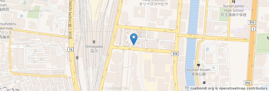 Mapa de ubicacion de 品川心療内科 en ژاپن, 東京都.