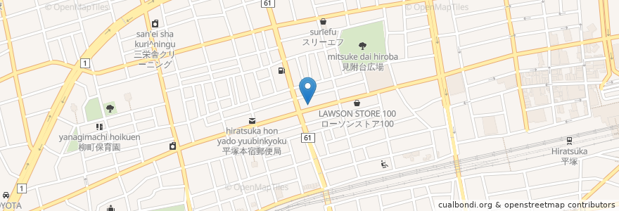 Mapa de ubicacion de One Plate en 日本, 神奈川県, 平塚市.
