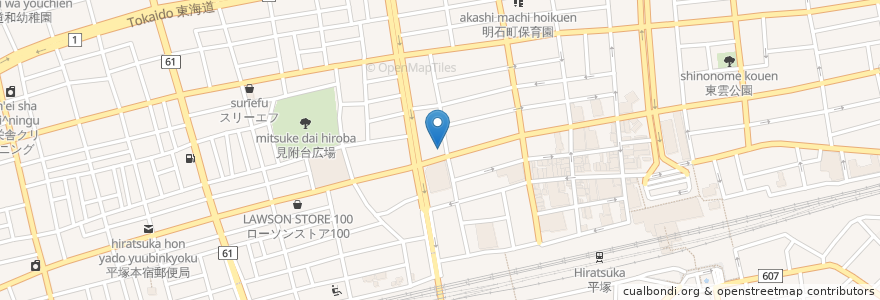 Mapa de ubicacion de 鳥料理　もりや en Japón, Prefectura De Kanagawa, 平塚市.