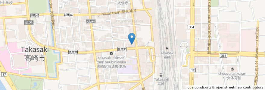 Mapa de ubicacion de 大庄水産 en 日本, 群馬県, 高崎市.