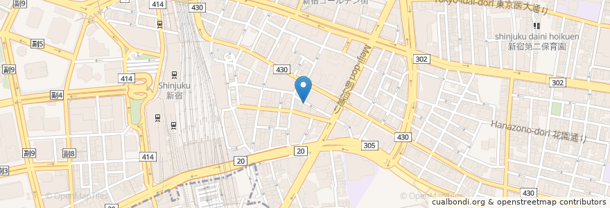 Mapa de ubicacion de はやし田 en اليابان, 東京都, 新宿区.