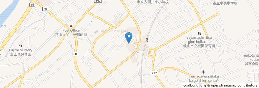 Mapa de ubicacion de SUBWAY en 日本, 埼玉県, 狭山市.