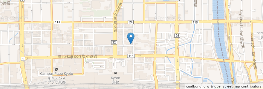Mapa de ubicacion de シアトルズベストコーヒー en Japan, Präfektur Kyōto, 京都市, 下京区.