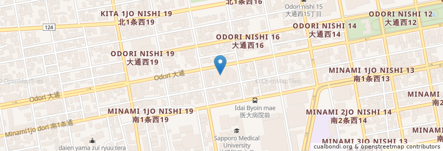 Mapa de ubicacion de しんたに内科消化器内科 en Japonya, 北海道, 石狩振興局, 札幌市, 中央区.