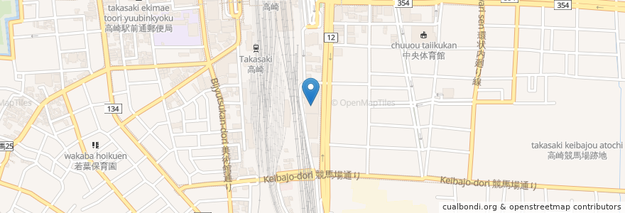 Mapa de ubicacion de 109シネマズ高崎 en Japan, Präfektur Gunma, 高崎市.