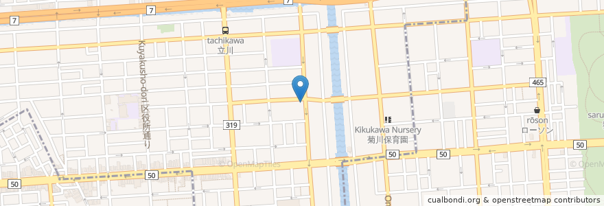 Mapa de ubicacion de Domino's en 일본, 도쿄도, 江東区, 墨田区.