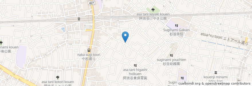 Mapa de ubicacion de 開々亭 en Japan, Tokio, 杉並区.