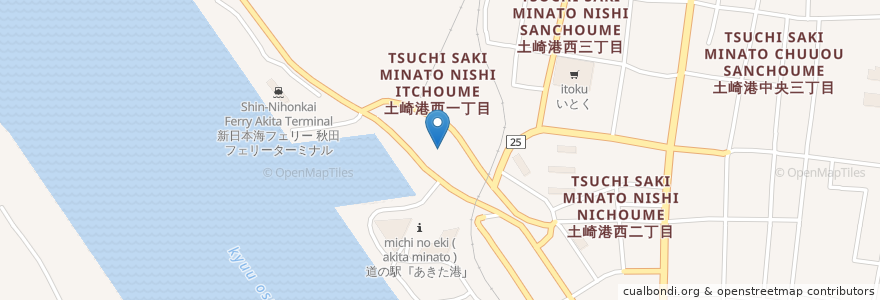 Mapa de ubicacion de SHANGRI-LA en Giappone, Prefettura Di Akita, 秋田市.