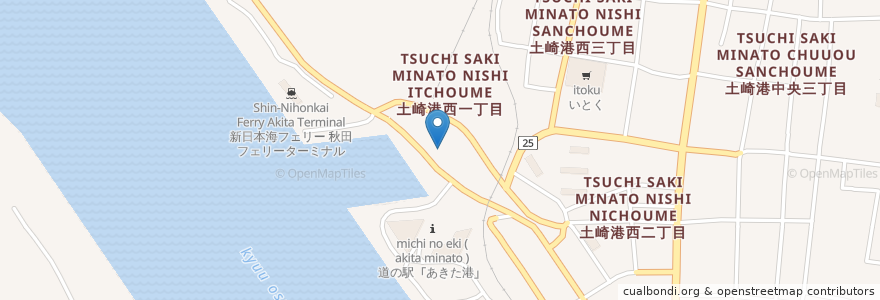 Mapa de ubicacion de 韓国料理 セジョンの食卓 en Japón, Prefectura De Akita, 秋田市.