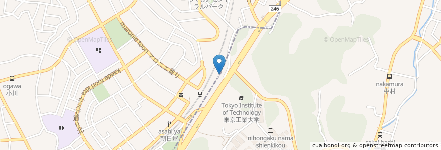 Mapa de ubicacion de 横浜町田関節脊椎病院 en Япония, Токио, Мидори.
