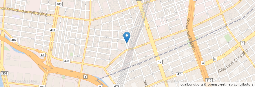 Mapa de ubicacion de 東京カオマンガイ en Japonya, 東京都, 千代田区.