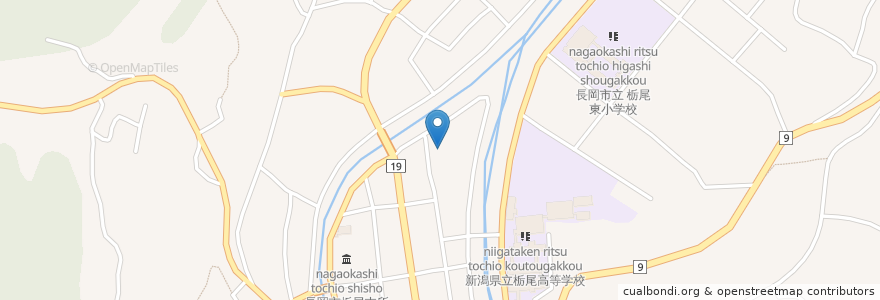 Mapa de ubicacion de 栃尾郷クリニック en 日本, 新泻县, 長岡市.