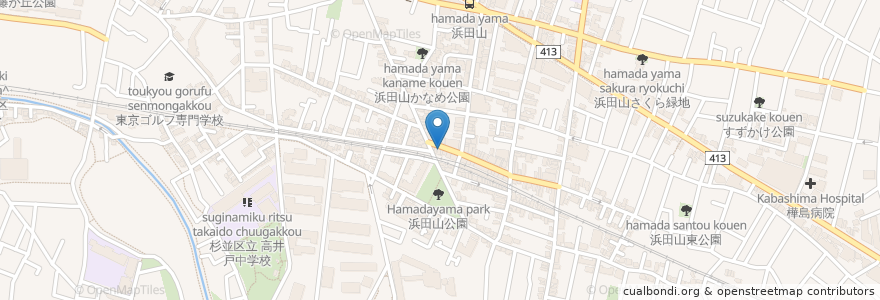 Mapa de ubicacion de KITCHEN ORIGIN en 일본, 도쿄도, 杉並区.