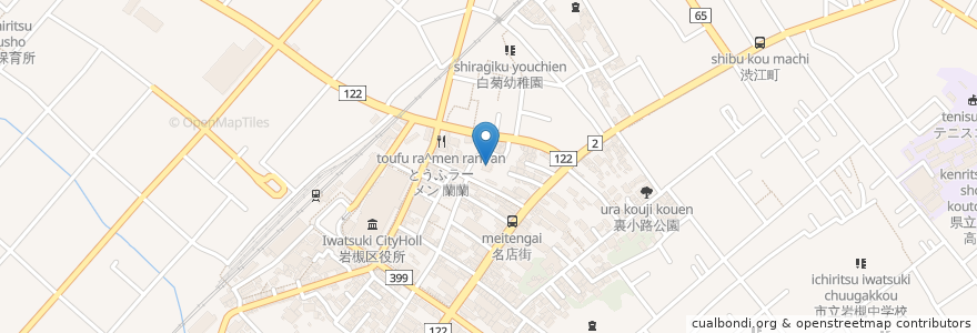 Mapa de ubicacion de 願生寺 en Japonya, 埼玉県, さいたま市, 岩槻区.