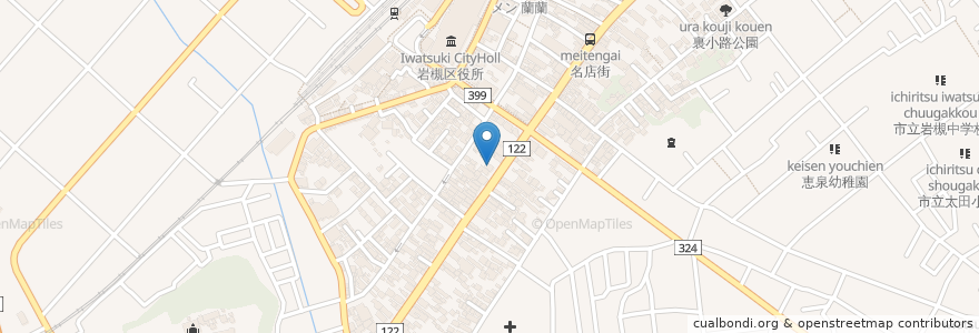 Mapa de ubicacion de みんなの家・岩槻本町 en 日本, 埼玉县, 埼玉市, 岩槻区.