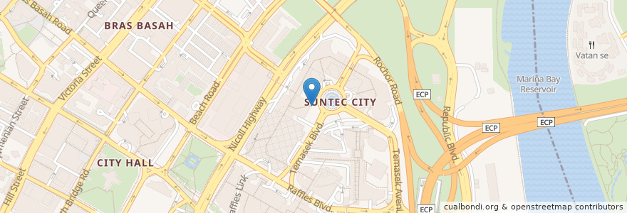 Mapa de ubicacion de Jollibee en Singapur, Central.