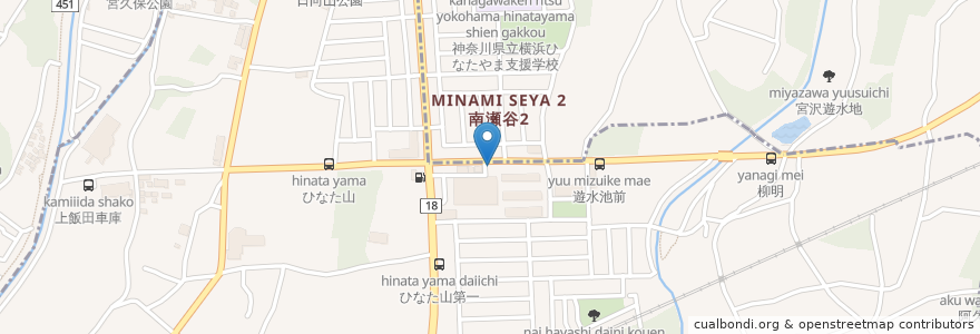 Mapa de ubicacion de 日向山動物病院 en 日本, 神奈川縣, 横滨市, 泉区.