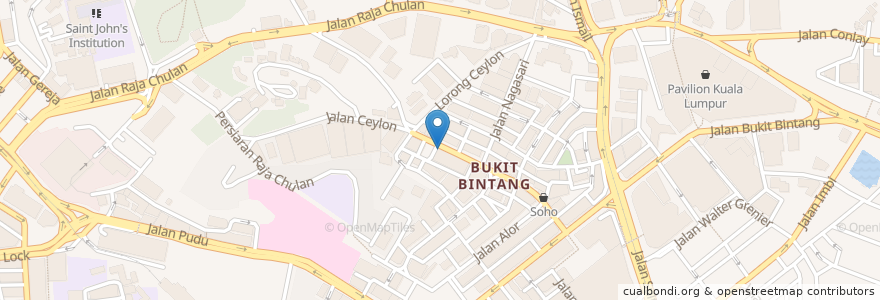 Mapa de ubicacion de Reggae Bar Changkat en Maleisië, Selangor, Kuala Lumpur.
