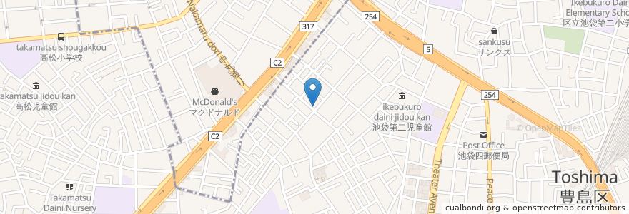 Mapa de ubicacion de 阿部医院 en اليابان, 東京都, 板橋区, 豊島区.