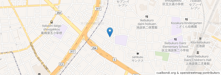 Mapa de ubicacion de 豊島学院高等学校 en Giappone, Tokyo, 板橋区, Toshima.