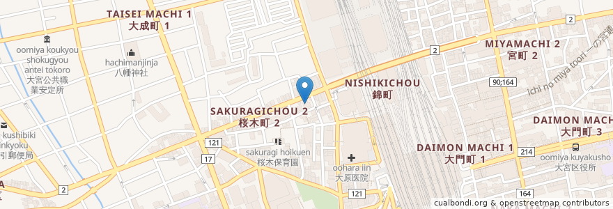 Mapa de ubicacion de 須田胃腸科外科 en Jepun, 埼玉県, さいたま市, 大宮区.