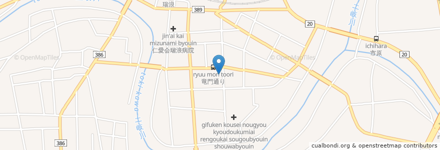 Mapa de ubicacion de 東濃信用金庫 en Japan, Gifu Prefecture, Mizunami.