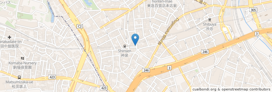Mapa de ubicacion de 奈る実 en اليابان, 東京都, 渋谷区.