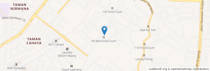 Mapa de ubicacion de Restoran Soon Keng Food Court en Malaysia, Selangor, Majlis Perbandaran Ampang Jaya.