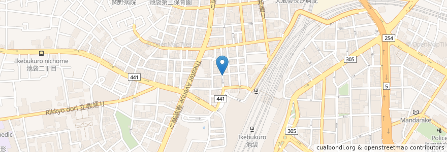Mapa de ubicacion de 新珍味 en 日本, 東京都, 豊島区.