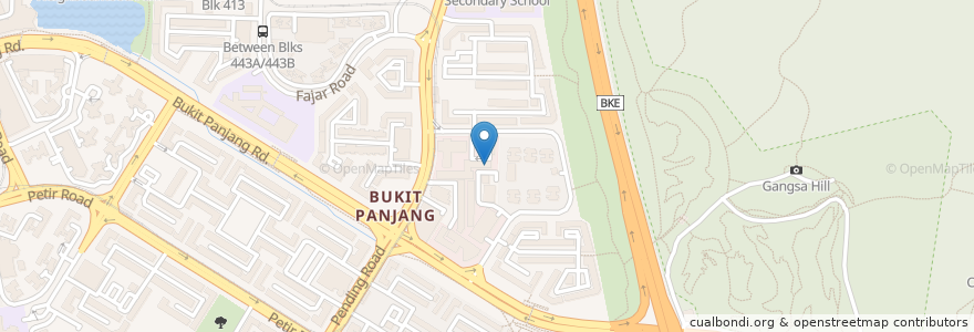 Mapa de ubicacion de Bangkit 257 Coffee House en Singapura, Northwest.